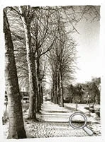 Le lac d'Orsay sous la neige en l'année 1978
